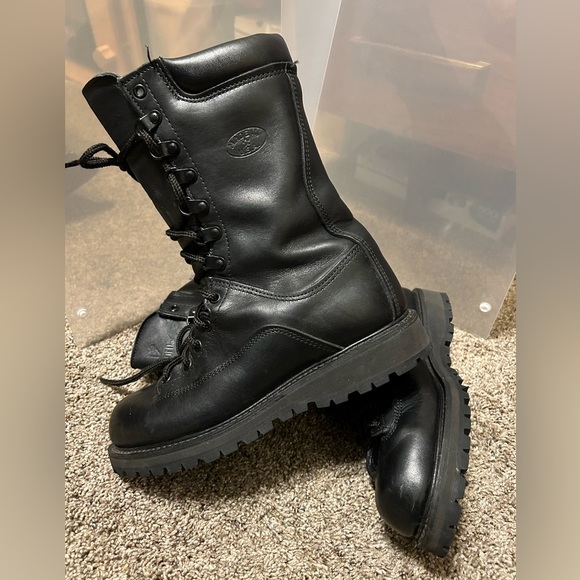 MATTERHORN MEN'S BLACK LEATHER 200 GRAM 1949 BOOTS Insulated 6.5W Made In USA - Picture 2 of 11